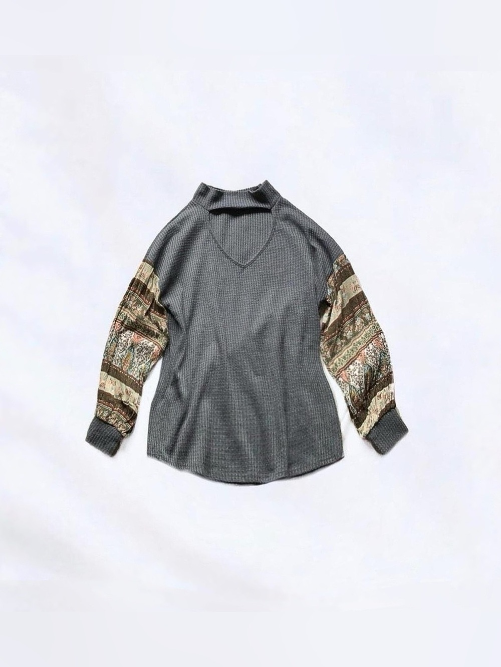 bibi ⋆ boho sleeve waffle knit top